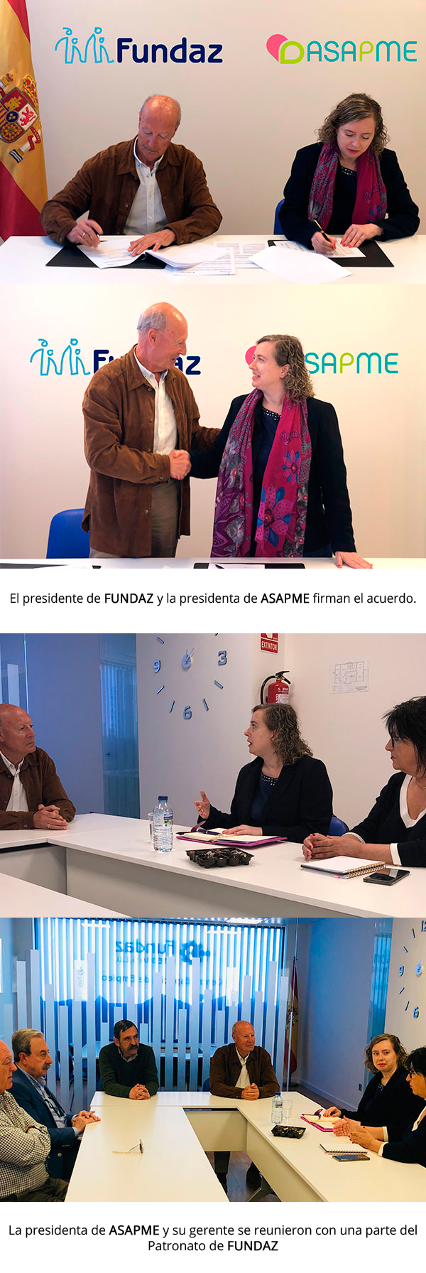 Acuerdo de colaboración entre Fundaz y la asociación Aragonesa pro-salud mental, ASAPME. (27/04/2019)